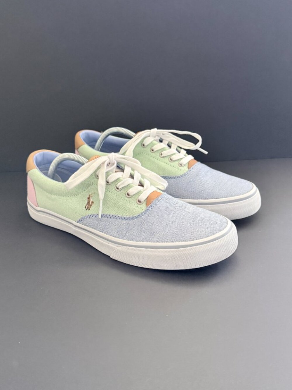 POLO Thorton III Sneakers M10.5D Pastel Tricolor Canvas Oxford